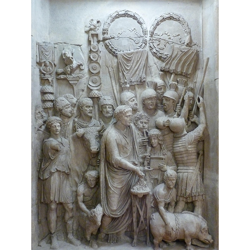 Moulage d'un haut-relief de l'attique de l'arc de Constantin : lustratio