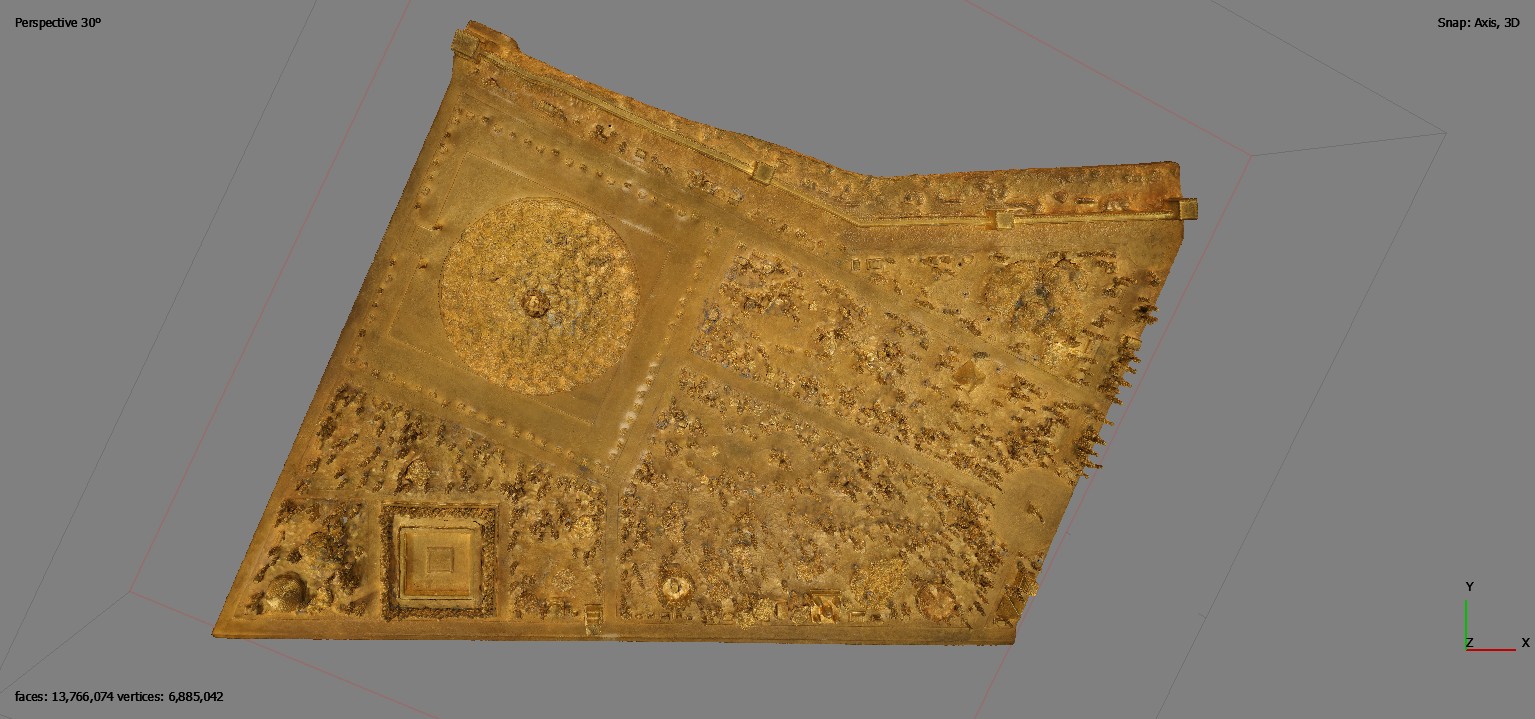Mausolée d'Auguste, Via Flaminia - Plaque N°18 (Plan de Rome par Paul Bigot)