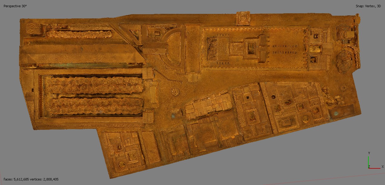 Temple d'Isis, Temple de Serapis, Porticus Divorum - Plaque N°36 (Plan de Rome par Paul Bigot)