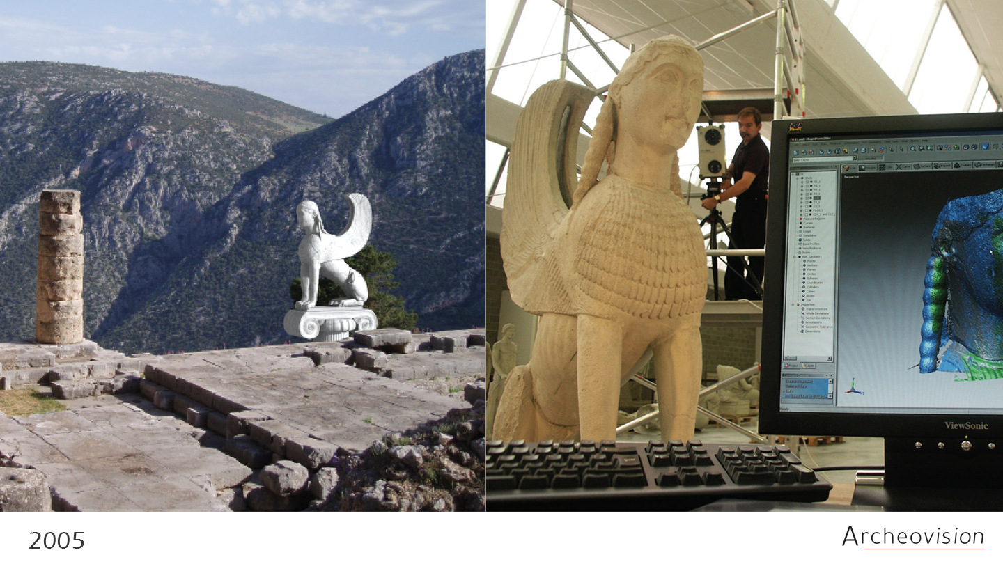 Sphinx des Naxiens à Delphes